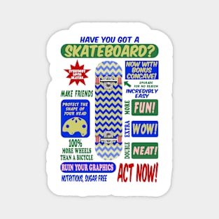 Vintage Skateboard poster funny Magnet