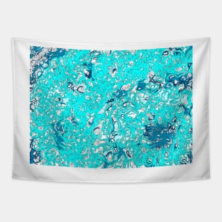 Turquoise, blue, Supernova Mandala Tapestry