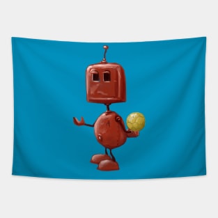 Little Red Robot Tapestry