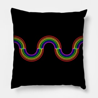 Neon Pride Rainbow Pillow