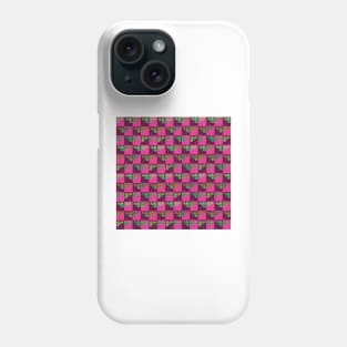 Red clover checkerboard Phone Case