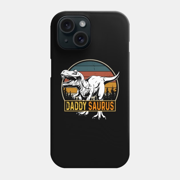 Daddy saurus T Rex Dinosaur Men DaddySaurus Family Matching Phone Case by Peter smith