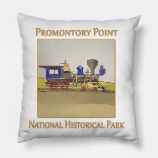 Steam Engine at Promontory Point National Historical Park in Utah Pillow