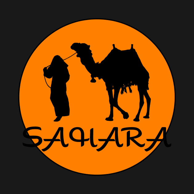 sahara morocco adventure orange sticker by TareQ-DESIGN