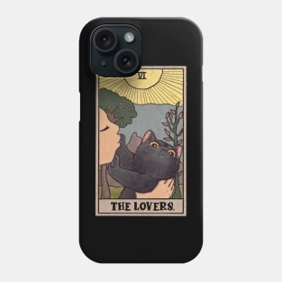 The lovers tarot deck - funny tarot cat Phone Case