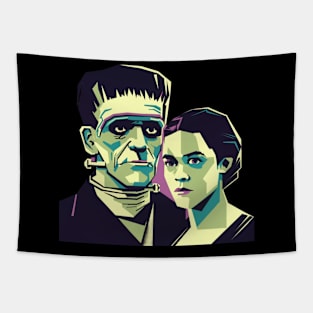 Wpap Frankenstein and Bride Tapestry