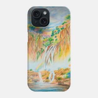 Rainbow in the waterfalls Phone Case