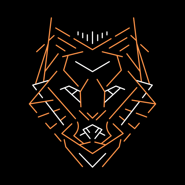 Wild Wolf Outline by VEKTORKITA