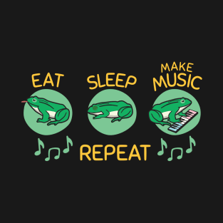 Eat sleep music funny frog T-Shirt