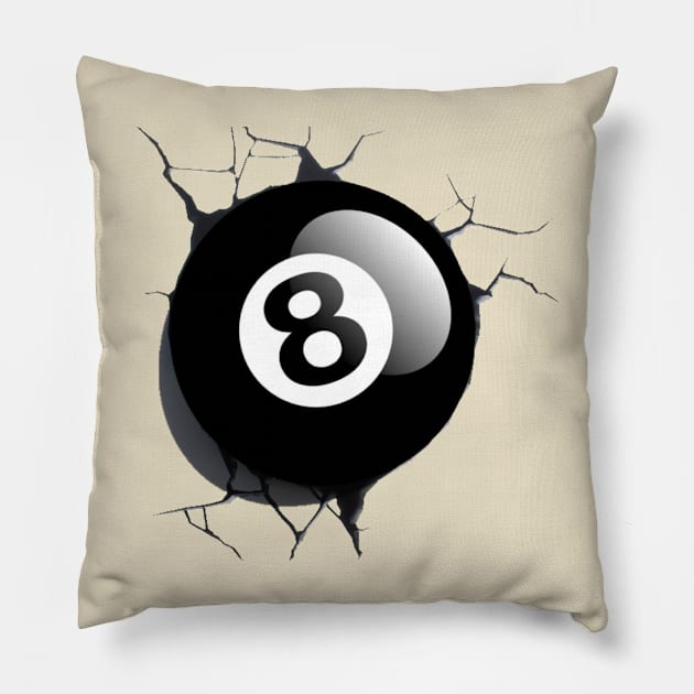 Eight Ball Pillow by Reinrab