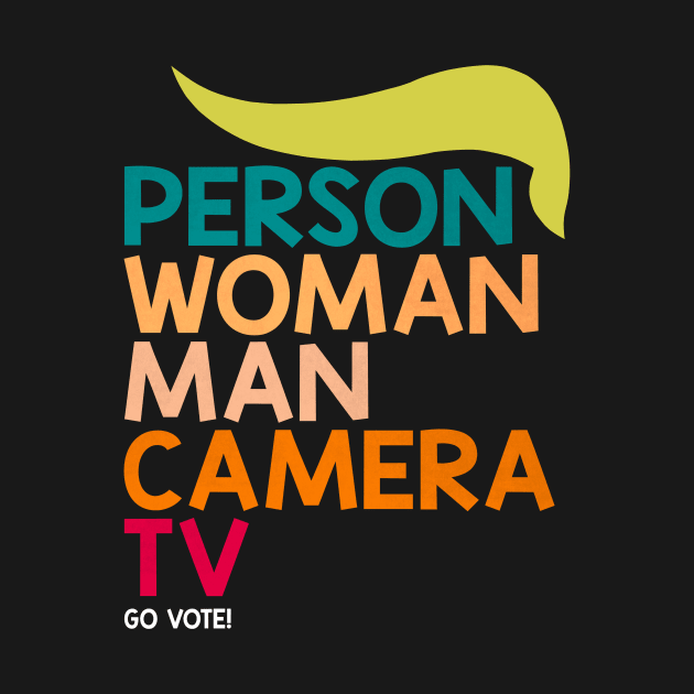 Person, Woman, Man, Camera, TV Cognitive Test 45 Anti Trump by 5StarDesigns