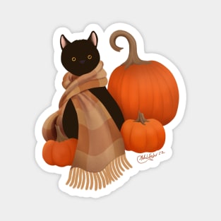 Pumpkin Cat Magnet