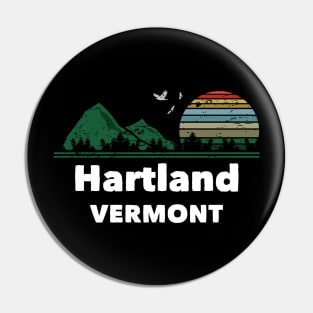 Mountain Sunset Flying Birds Outdoor Hartland Vermont Pin
