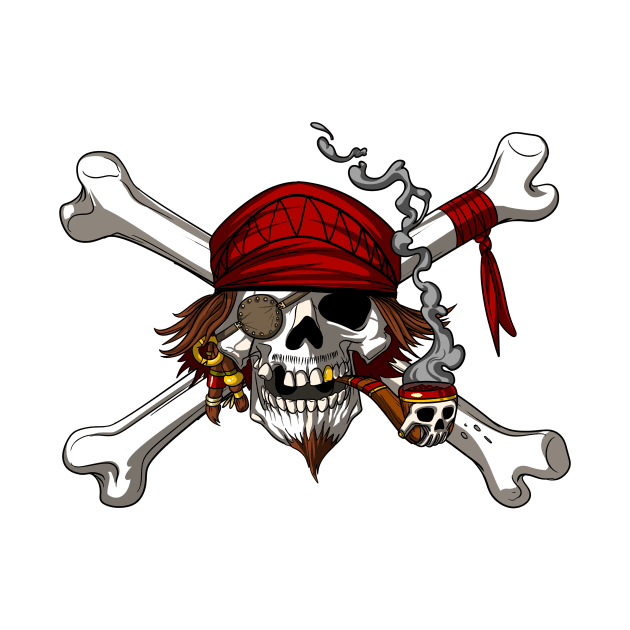 Pirate Skull Crossbones by underheaven