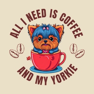 Perfect Days Start With Coffee And My Yorkie T-Shirt