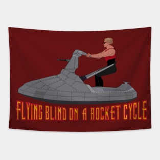 Flying Blind on a Rocket Cycle Tapestry