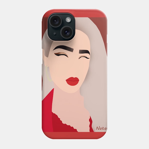 Blonde in red Phone Case by nataliavxm