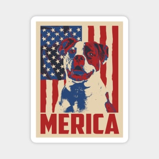 American Bulldog Merica 4th Of July Magnet