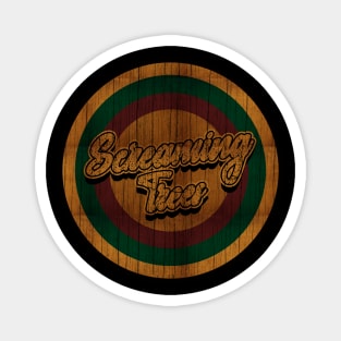 Circle Retro Screaming Trees Magnet