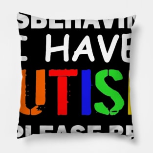 Im Not Misbehaving I Have Autism Pillow