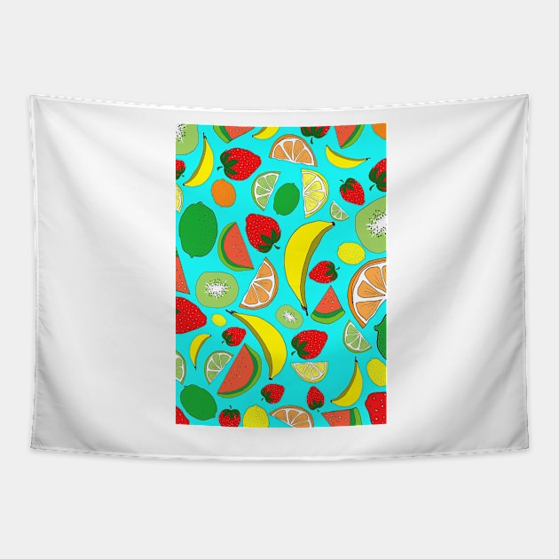 Fruit Salad Yummy Yummy Tapestry by halideO