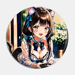 Kawaii Anime Maid Cat Girl Pin