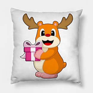 Hamster Christmas Package Pillow