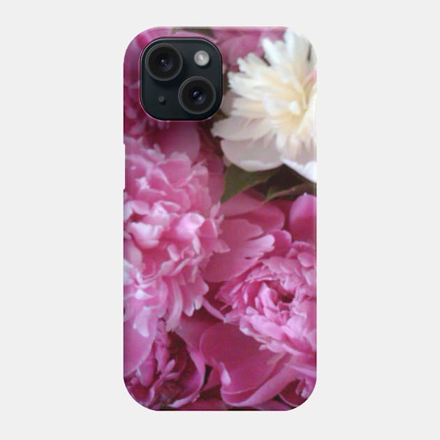 Pink and white peone's Phone Case by Edwardtiptonart