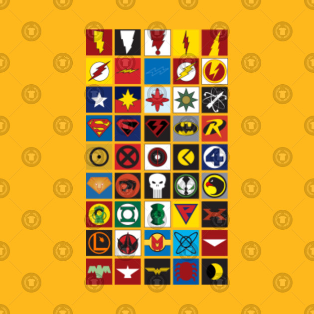 who s your hero superhero logos superheroes t shirt teepublic
