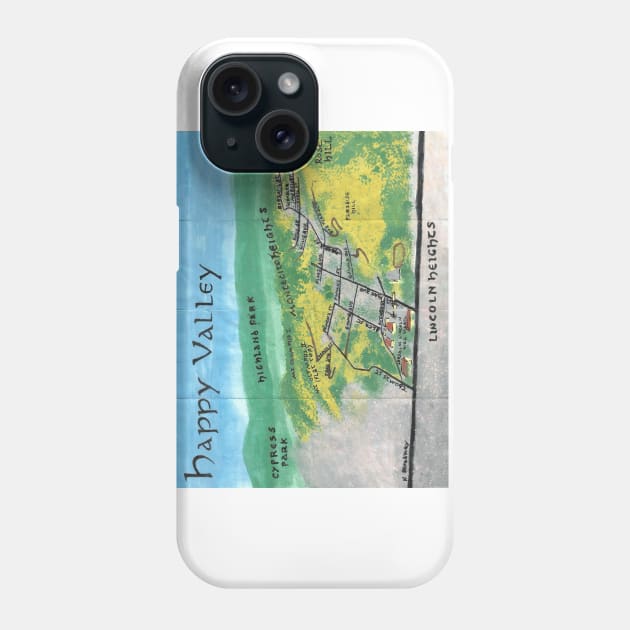 Happy Valley Phone Case by PendersleighAndSonsCartography