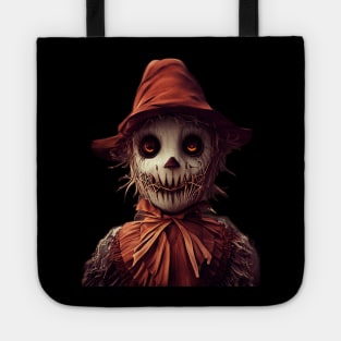 Spooky Scarecrow Halloween Scary Design Tote