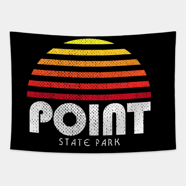 Point State Park Pittsburgh Retro Sunset Tapestry by PodDesignShop