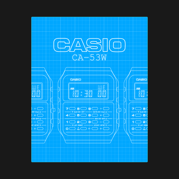 Casio CA-53W Cyanotype by RadDadArt