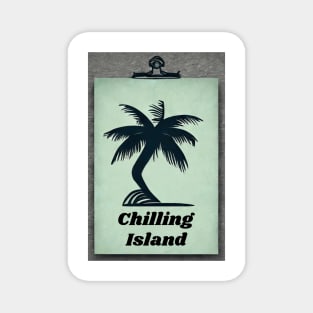 Chilling Palmtree Island Magnet