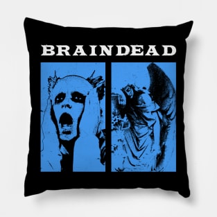 horror style brain dead Pillow