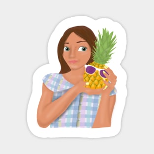 Pinapple Girl Magnet