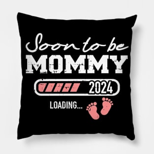 Soon to be mommy 2024 loading bar Pillow