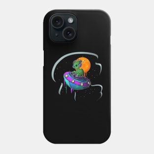 Alien Ufo in Space Dj Phone Case