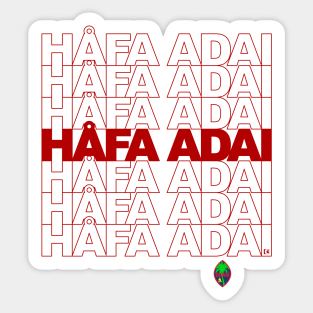 Hafa Adai Stickers Teepublic