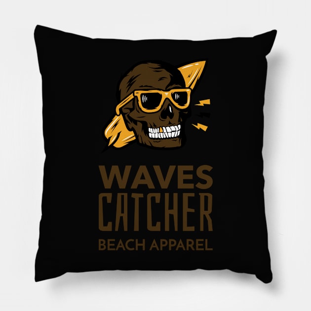 beach lover bodysurf Pillow by bodyinsurf