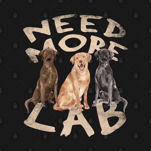 Need More Labrador Retriever - Cute and Funny Dog Design by Family Heritage Gifts