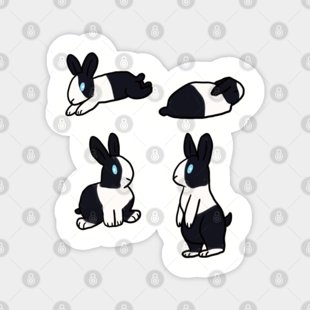 Fun Bun— Dutch Bunny Magnet by tuesdaysart