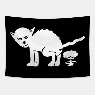 Rude Cat Antisocial Atomic Poo Rude Cats Tapestry