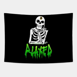 relaxing skull Tapestry