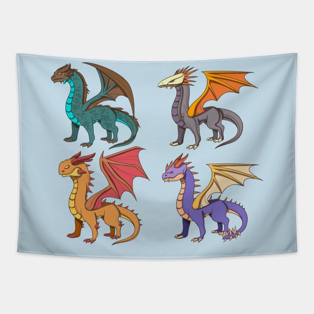 Dragon Collection Tapestry by Mako Design 