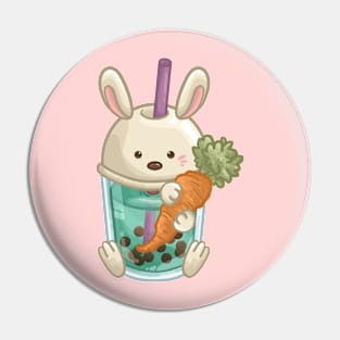 Bunny Bubble Tea Pin