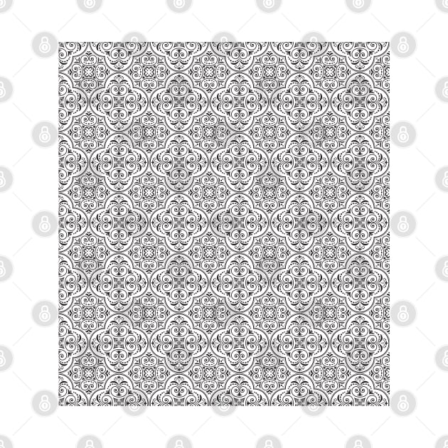 Black and White Square Circle Pattern by ItsRTurn