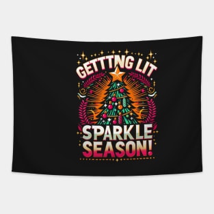 Getting lit sparkle season Tapestry