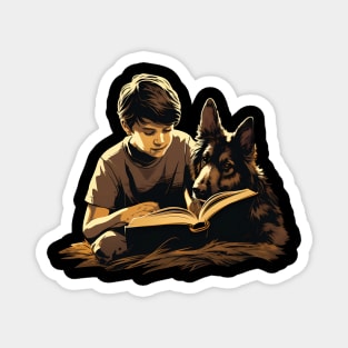 I Look Better Bent Over A Book - Dog Lovers Edition Magnet