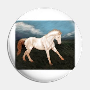 Perlino Quarter Horse Stallion Pin